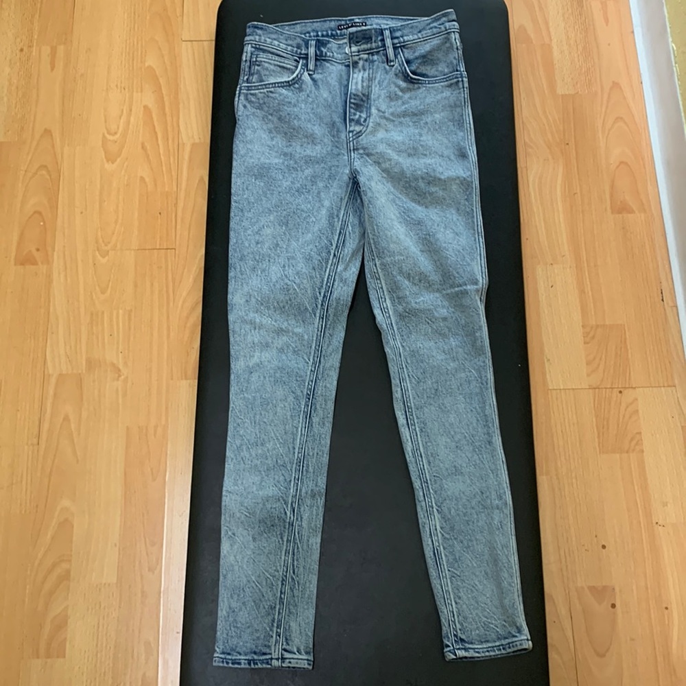 LEVI’S LINE 8 ACID WASH HIGH RISE SKINNY JEANS (27)